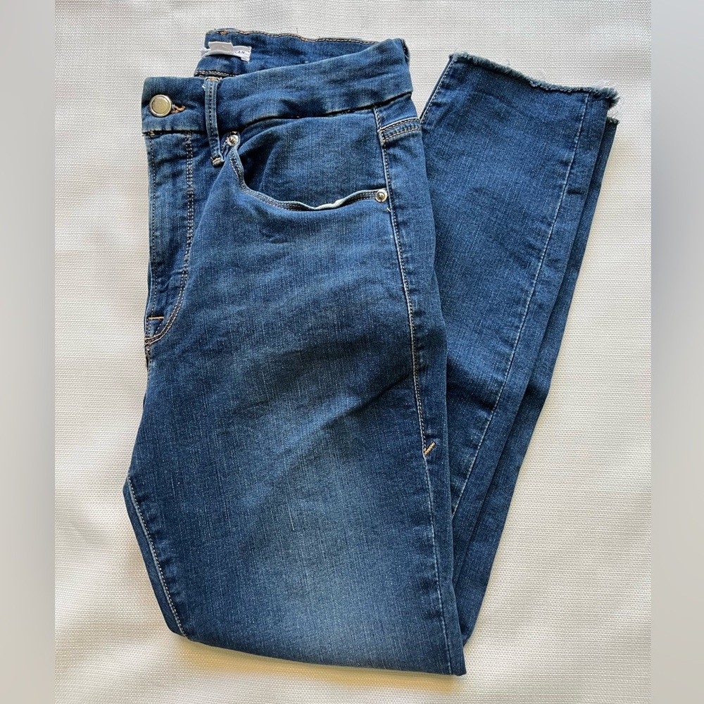 Good American Good Waist Cropped Raw Edge Skinny Size 8/29 - High Rise Denim